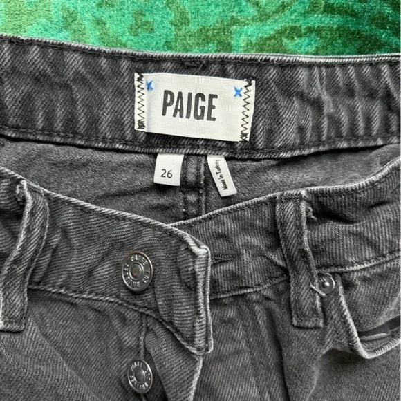 PAIGE Charcoal Denim Buttoned Top